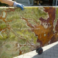 Natuurlijke Onyx marmeren plaat groene elegante Jade steen